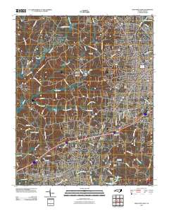 High Point West 2010 topographic map thumbnail