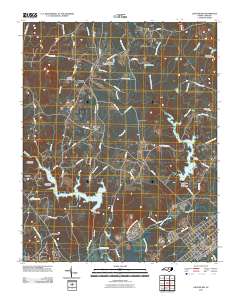 Lake Michie 2010 topographic map thumbnail