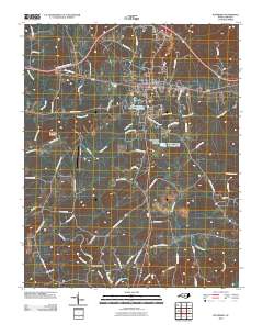 Pittsboro 2010 topographic map thumbnail