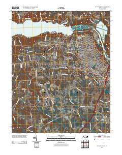 Roanoke Rapids 2010 topographic map thumbnail
