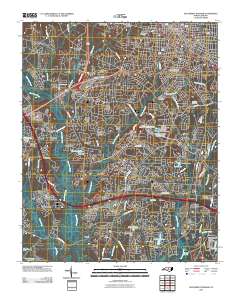 Southwest Durham 2010 topographic map thumbnail
