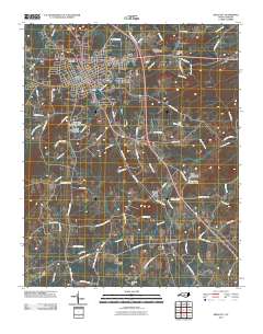 Siler City 2010 topographic map thumbnail