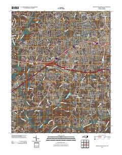 Winston-Salem West 2010 topographic map thumbnail