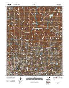Walkertown 2010 topographic map thumbnail
