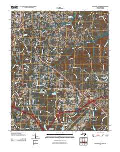 Southeast Durham 2010 topographic map thumbnail