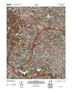 Raleigh West 2010 topographic map thumbnail