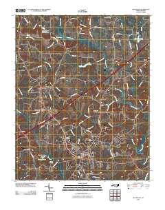 Mocksville 2010 topographic map thumbnail