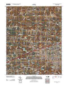 Statesville West 2010 topographic map thumbnail