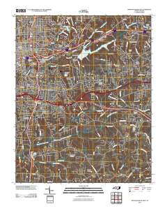 Winston-Salem East 2010 topographic map thumbnail