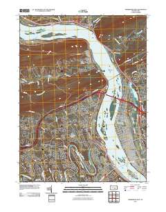Harrisburg West 2010 topographic map thumbnail