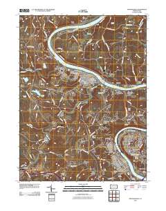 Monongahela 2010 topographic map thumbnail