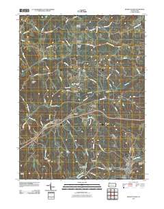 Burgettstown 2010 topographic map thumbnail