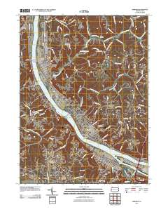 Ambridge 2010 topographic map thumbnail