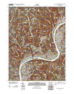 New Kensington West 2010 topographic map thumbnail