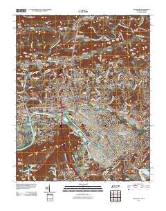 Kingsport 2010 topographic map thumbnail