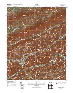 Sneedville 2010 topographic map thumbnail