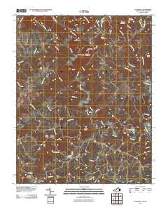 Claudville 2010 topographic map thumbnail