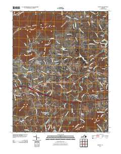 Crozet 2010 topographic map thumbnail