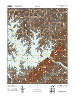 Smith Mountain Dam 2012 topographic map thumbnail