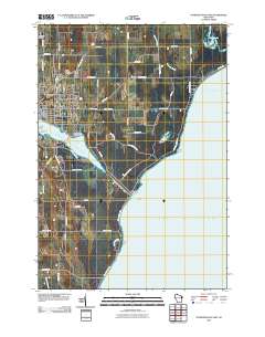 Sturgeon Bay East 2010 topographic map thumbnail