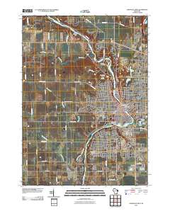 Janesville West 2010 topographic map thumbnail
