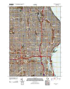 Milwaukee 2010 topographic map thumbnail