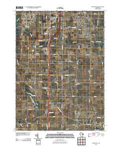 Franksville 2010 topographic map thumbnail