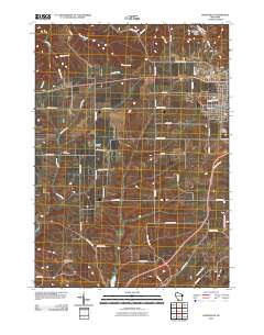 Dodgeville 2010 topographic map thumbnail