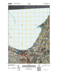 Green Bay East 2010 topographic map thumbnail
