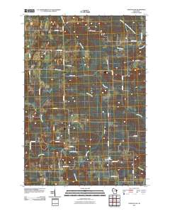 Tigerton NW 2010 topographic map thumbnail