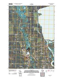 Necedah 2010 topographic map thumbnail