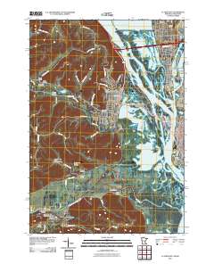 La Crescent 2010 topographic map thumbnail