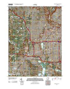 Akron West 2010 topographic map thumbnail