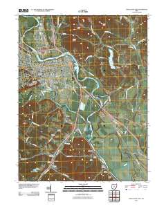 Chillicothe East 2010 topographic map thumbnail