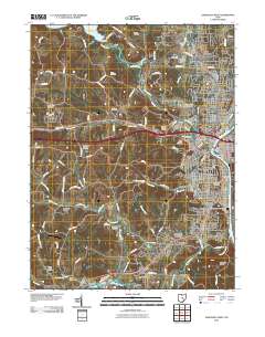 Zanesville West 2010 topographic map thumbnail
