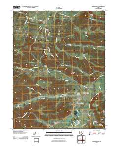Bourneville 2010 topographic map thumbnail