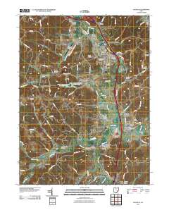 Byesville 2010 topographic map thumbnail