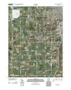 Cridersville 2010 topographic map thumbnail