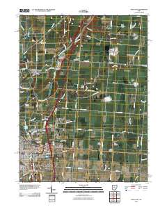 Piqua East 2010 topographic map thumbnail