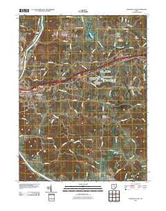 Zanesville East 2010 topographic map thumbnail
