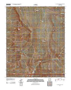 El Cuervo Butte 2010 topographic map thumbnail