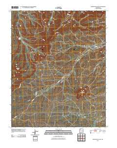 Huerfanito Peak 2010 topographic map thumbnail
