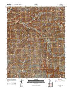Santos Peak 2010 topographic map thumbnail