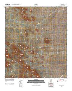 Playas Peak 2010 topographic map preview