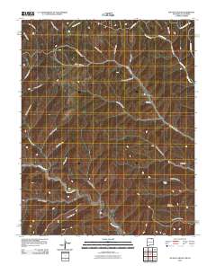Tin Pan Canyon 2010 topographic map thumbnail