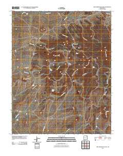 Tres Hermanos Peak 2010 topographic map thumbnail