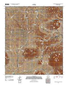 Cornudas Mountain 2010 topographic map thumbnail