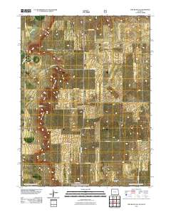 Pine Bluffs SE 2011 topographic map thumbnail