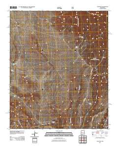 Oak Peak 2011 topographic map thumbnail