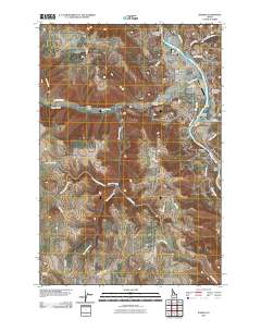 Kamiah 2010 topographic map thumbnail